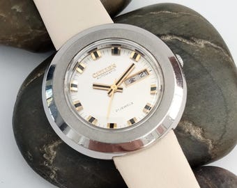 VIDEO* Rare Vintage Boxed CITIZEN &quot;UFO&quot; Date 1970&#39;s Gent&#39;s Day-Date Automatic Silver Dial Wristwatch Vintage Birthday Gift Japan Film Props