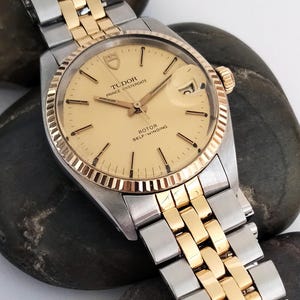 Video* Stunning Boxed &quot;TUDOR&quot; Prince Oysterdate Ref 75203 18k Gold Bezel Automatic Movement Swiss Luxury Wristwatch Gifts Film Props