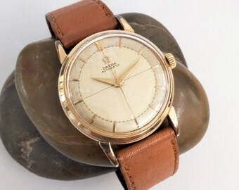 VIDEO* Vintage Omega 501 Automatic Wristwatch Swiss Watch 1960's Birthday Gift Unisex Vintage Timepiece Leather Strap Gifts for Her Him