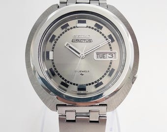 ヴィンテージ セイコー5 自動巻き メンズウォッチ：ブラウン文字盤