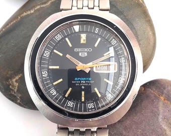 1970年代のヴィンテージ セイコー5 スポーツ 自動巻き ステンレス