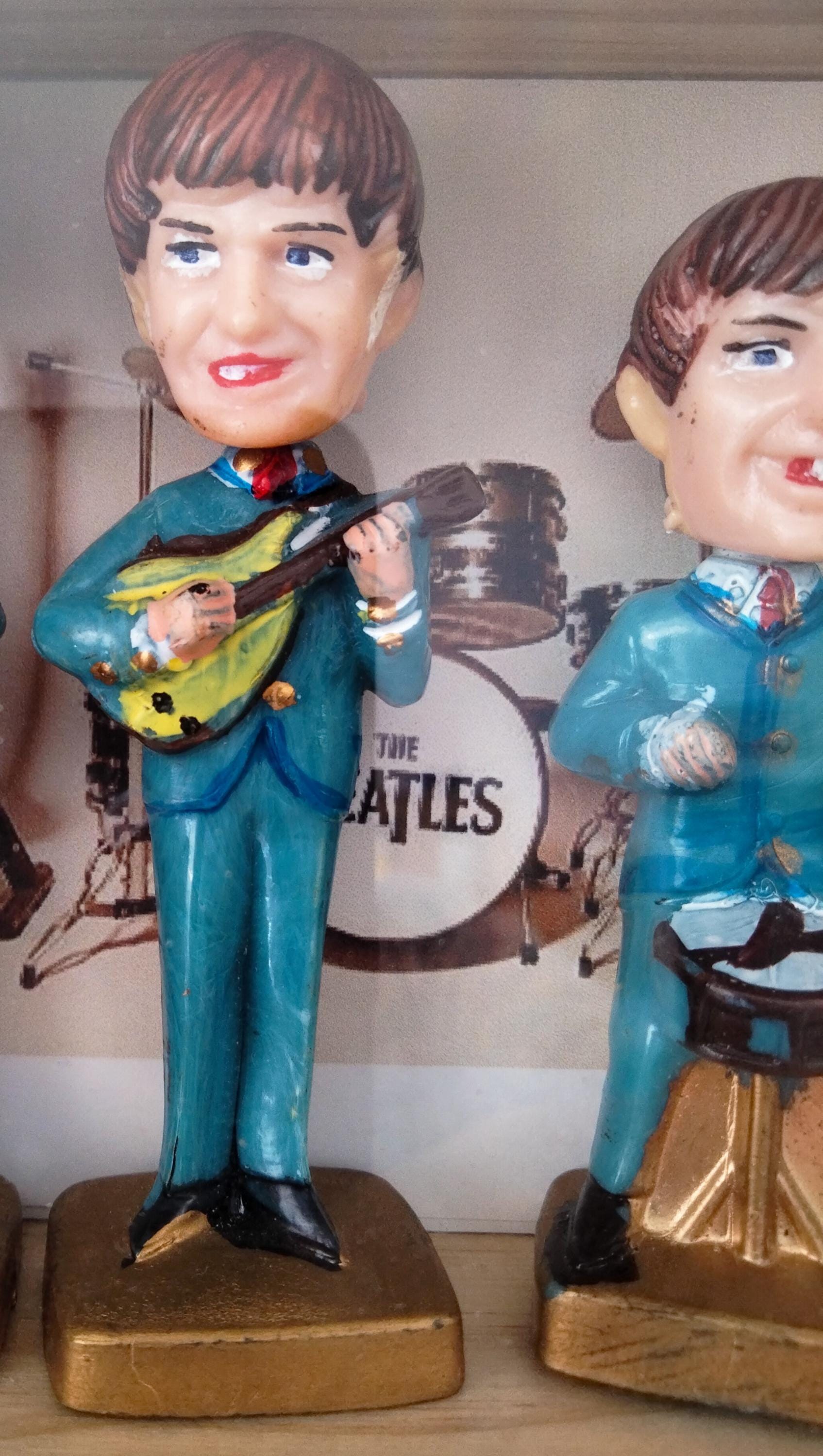 RARE! Vintage 1965 Beatles Bobble Head Dolls England Liverpool Fab