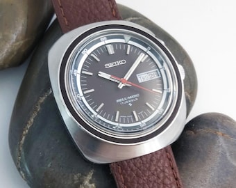 VIDEO* Rare Vintage SEIKO BELLMATIC Day-Date 1970&#39;s Automatic Sports Alarm Watch Chocolate Dial Ref 4006 Vintage Timepiece Japan Film Props