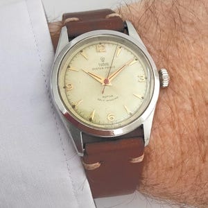 Video* Amazing 1950&#39;s Swiss &quot;TUDOR OYSTER-PRINCE&quot; Ref 7909 Boxed Automatic 17 Jewel Gilt Movement Swiss Wristwatch Birthday Gifts Film Props