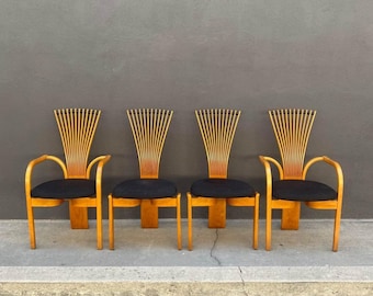 Set of 4 Torstein Nilsen for Westnofa Fanback Chairs