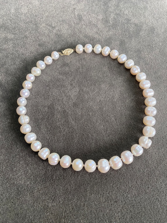 Vintage 1940s South Sea Cultured Saturn Pearl Neck