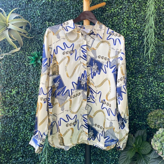 Y2K Millenium Silk Long Sleeve Shirt