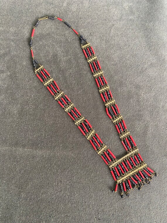 Vintage African Tribal Brass Beaded Necklace - Etsy