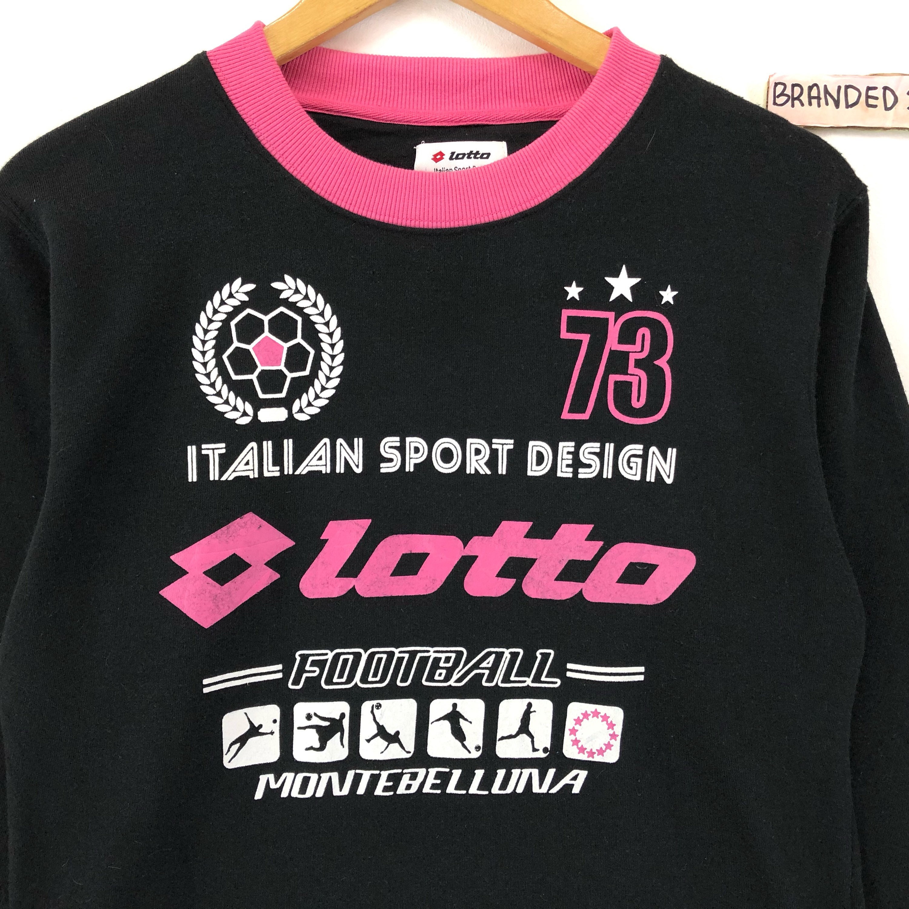 Rare!! Vintage Lotto Long Sleeve Lotto Big Logo Spellout Hip Hop Swag Pullover Jumper Sweater Sportwear