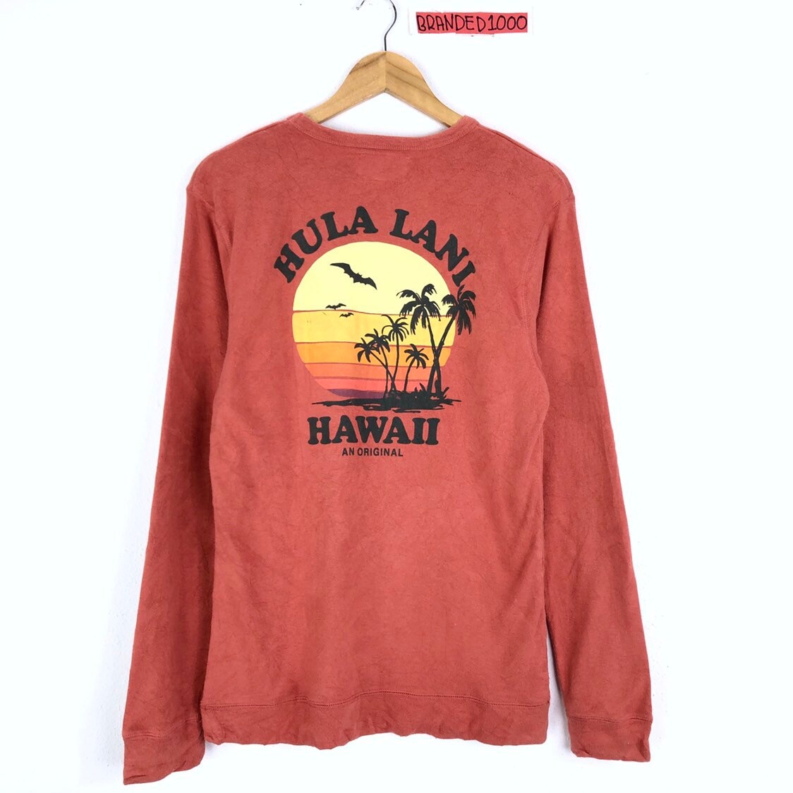PICK! Vintage 90s Hawaii Hula Lani Surf Sweater Crewneck Surf Hawaii Hula Lani Sweatshirt Size L