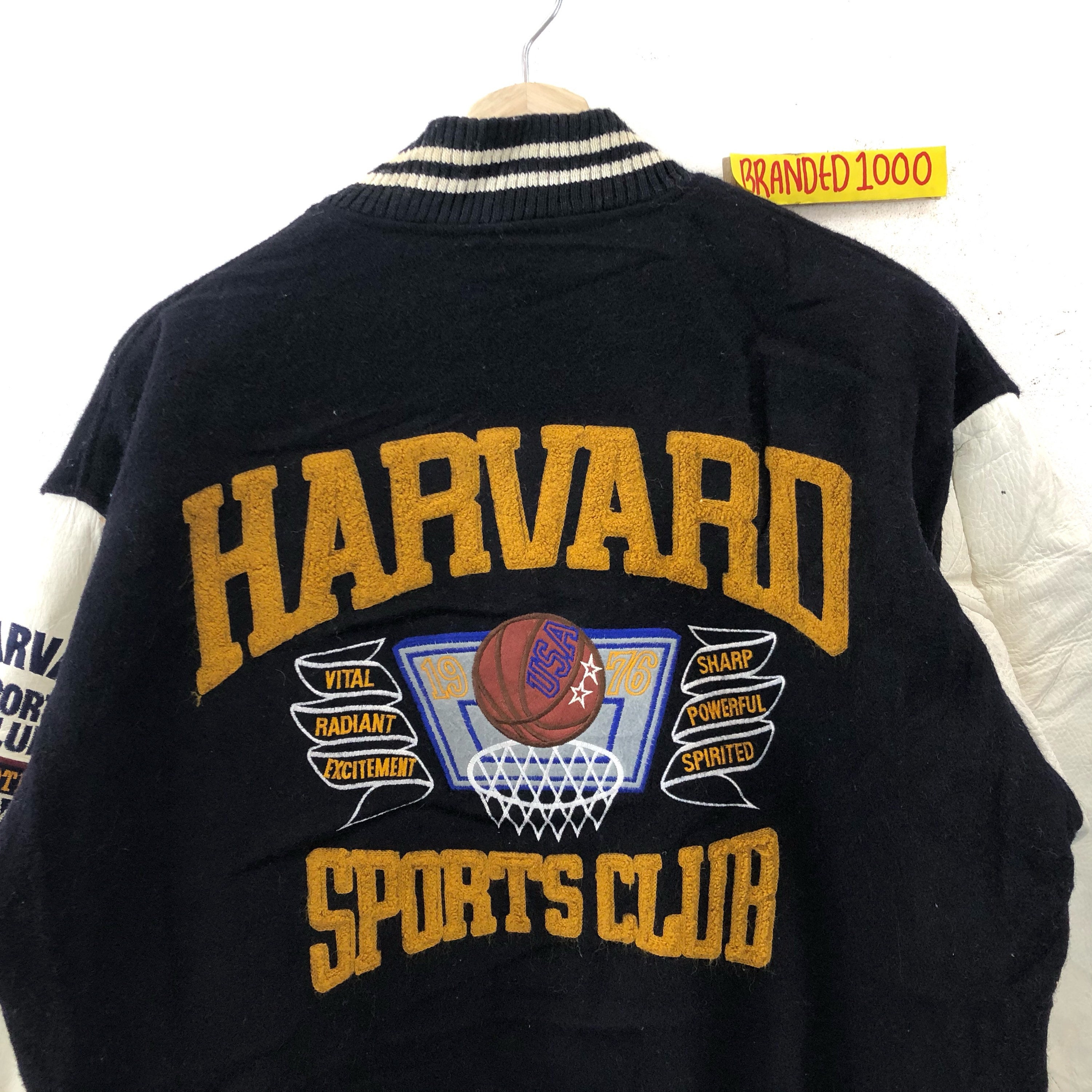 Oversized Sports Club Badge Varsity Jacket