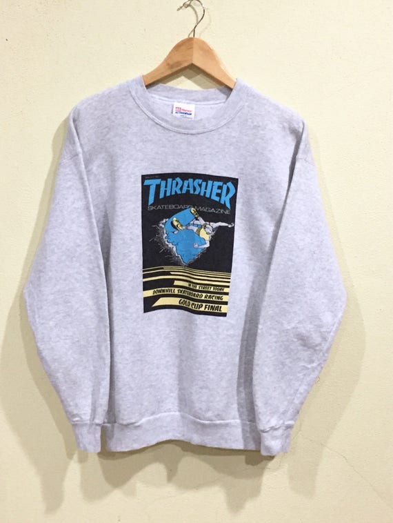Rare!!! Vintage Thrasher Sweatshirt Hanes Thrasher Sk… - Gem