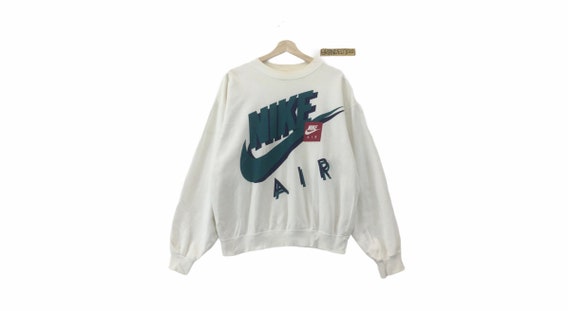 Tussendoortje top voor mij Rare Vintage Nike Air Sweatshirt Nike Big Logo Pullover - Etsy