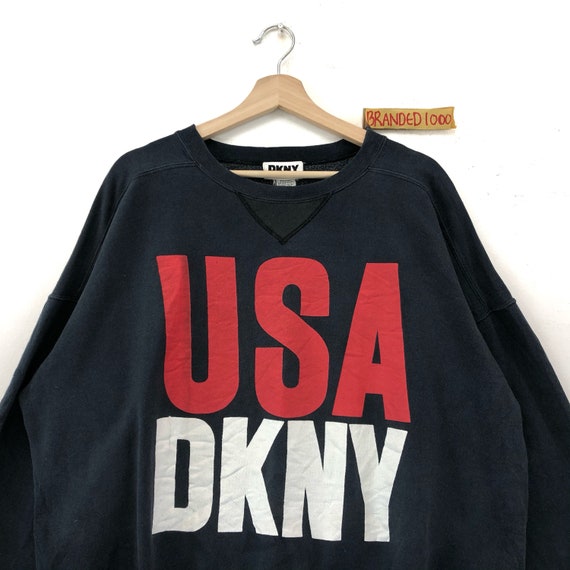 Rare Vintage DKNY Sweatshirt / Spellout Big Logo / Brand Asap Rocky /  Crewneck / Hiphop Style / Rapper / Swag Oversize 