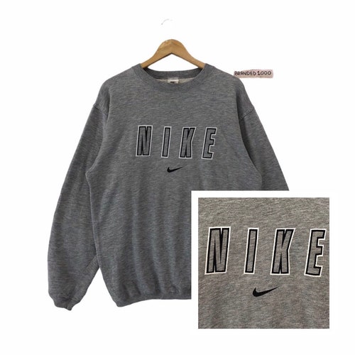 Rare!!! Vintage Nike shops Sweatshirt Nike Big Logo Pullover Jumper Sweater Sportwear Hip Hop Swag Nike Centre