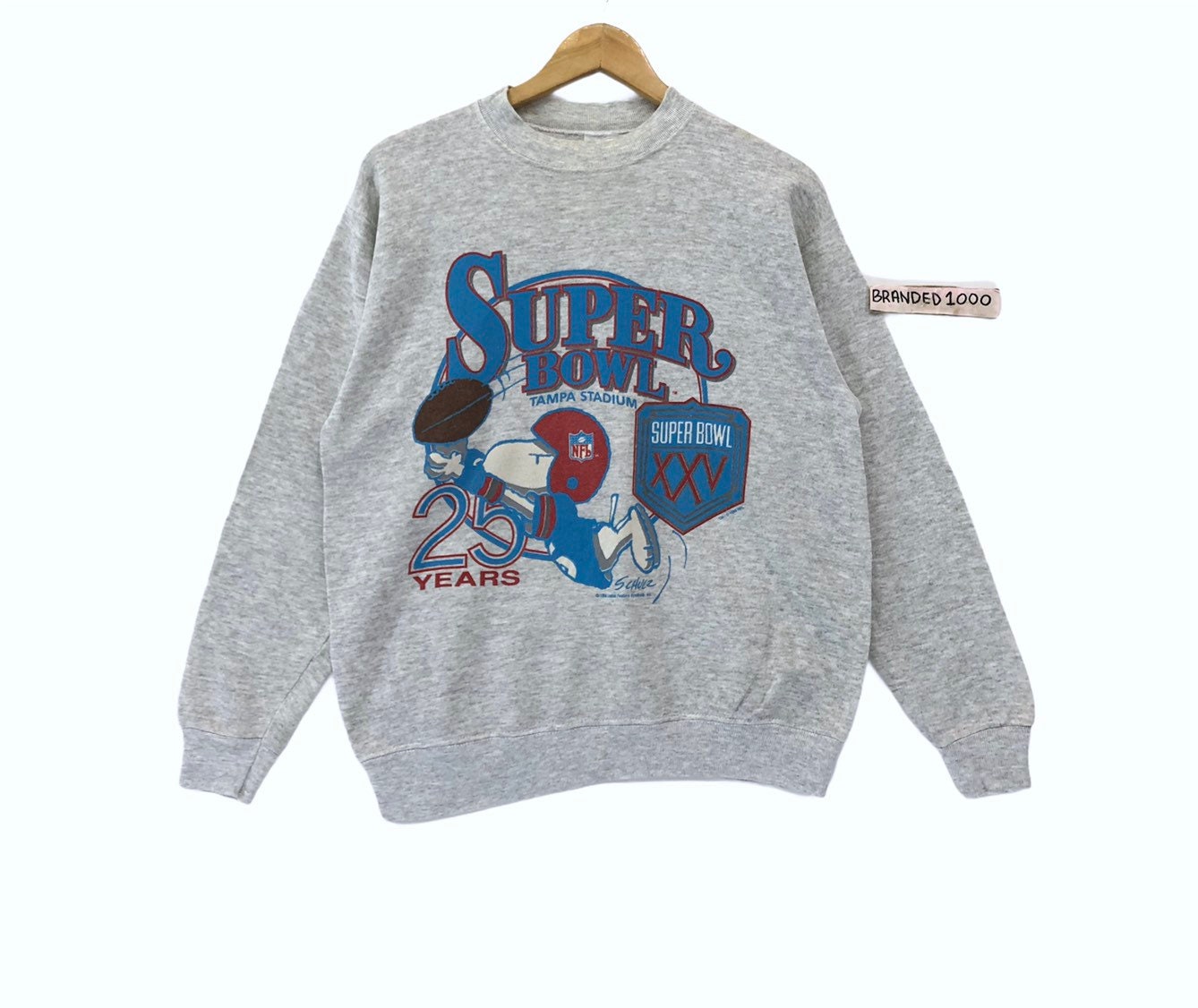 Vintage jaren 90 NFL American Football AOP All Over Print Crewneck Pullover Sweatshirt Kleding Herenkleding Hoodies & Sweatshirts Sweatshirts 
