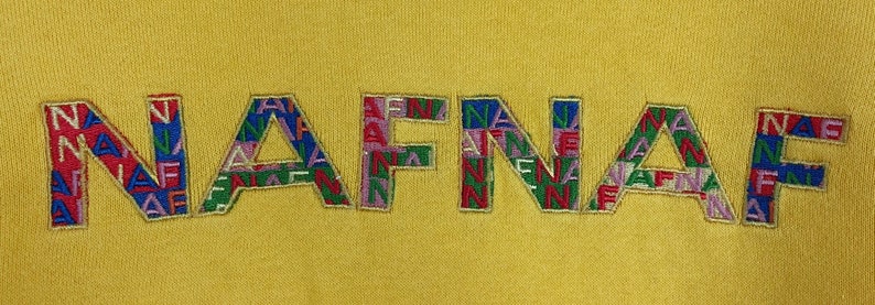 Vintage Nafnaf Sweatshirt Pullover Jumper France Top Fashion Designer French Brand Naf Naf Big Logo Embroidery Spellout Rare!!