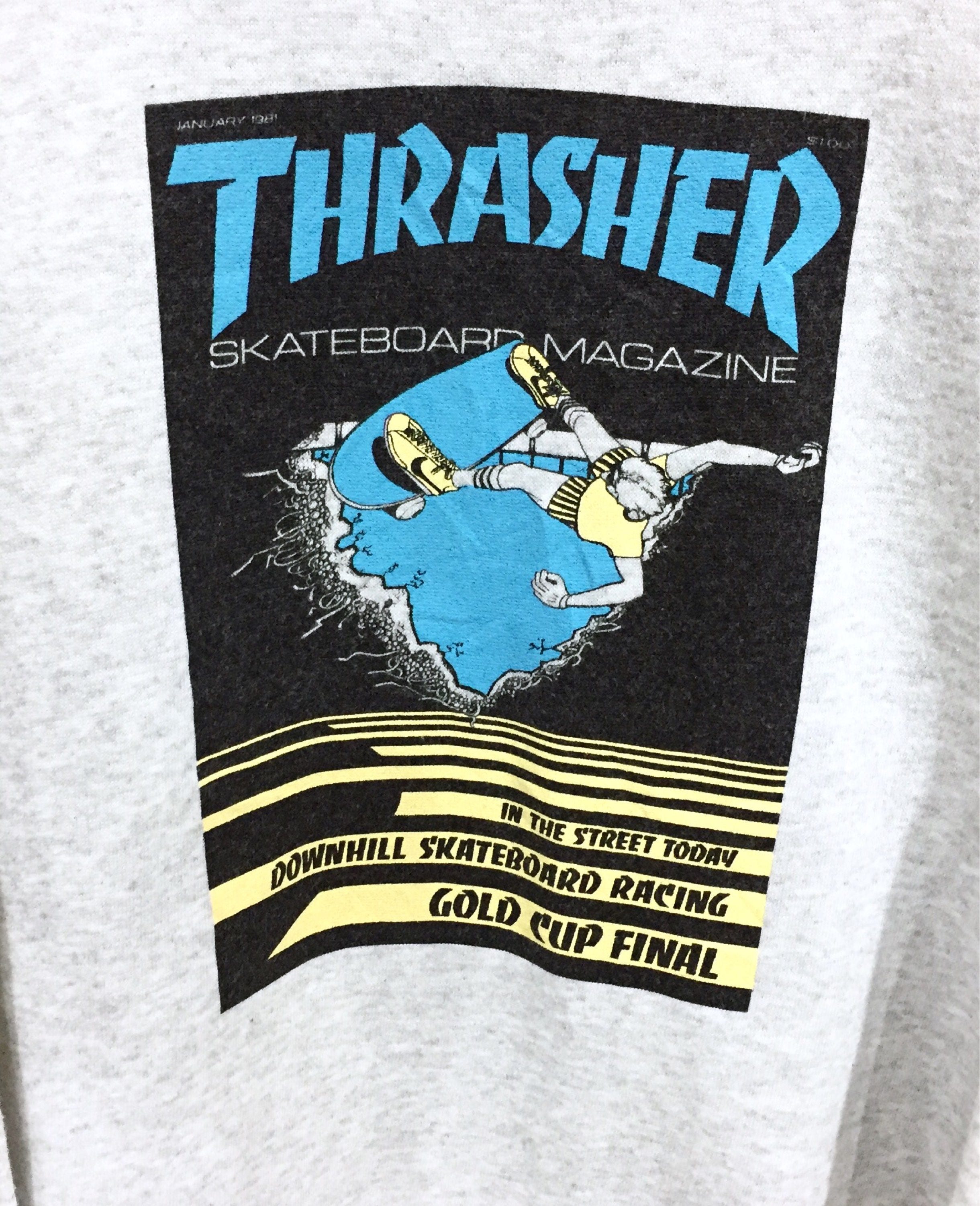 Rare Vintage Thrasher Sweatshirt Hanes Thrasher Skateboards Megazine ...