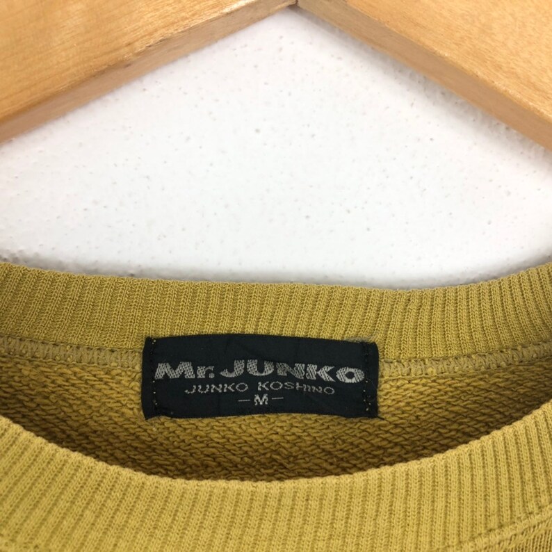 Rare!! Vintage Mr Junko Sweatshirt Embroidery Spellout Junko Koshino Jumper Sweater Sportwear