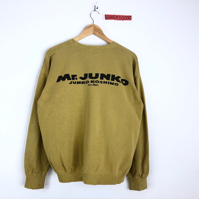 Rare!! Vintage Mr Junko Sweatshirt Embroidery Spellout Junko Koshino Jumper Sweater Sportwear