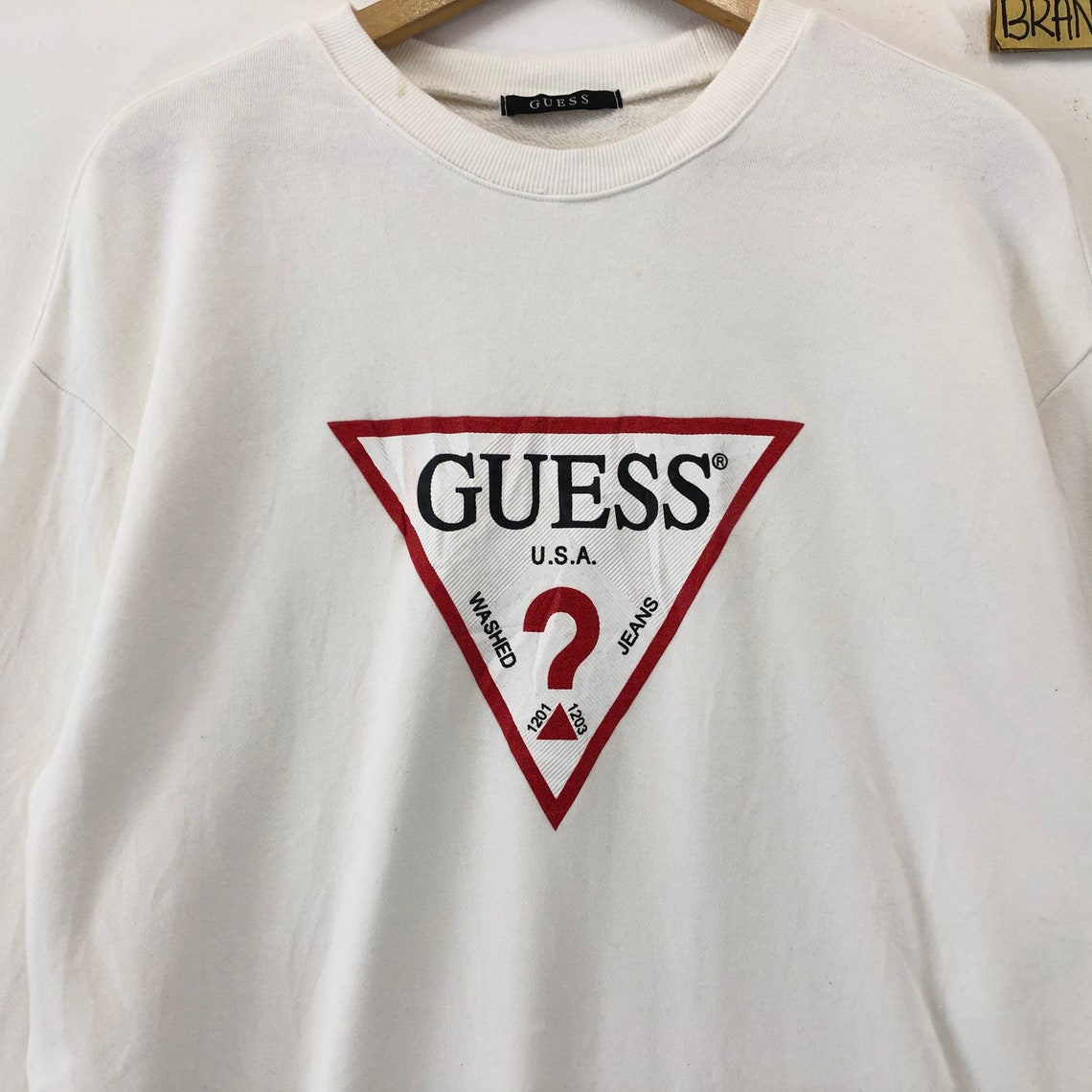 Rare Vintage Guess Sweatshirt Pullover Jumper Sweater Crew | Etsy