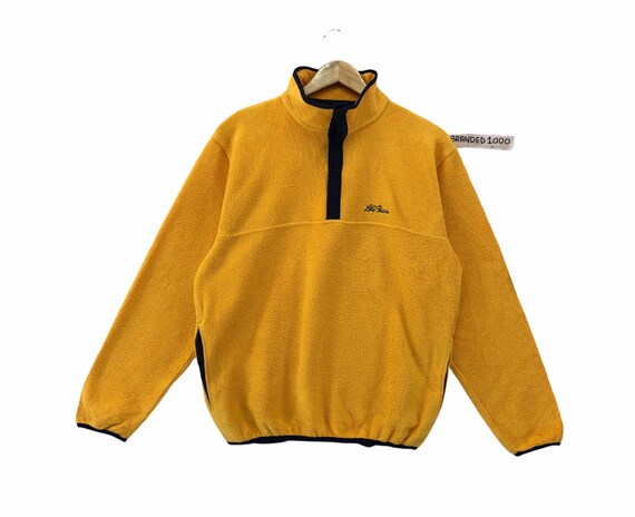 Rare!!! Vintage LL Bean Plain Half Zipper Sweatshi