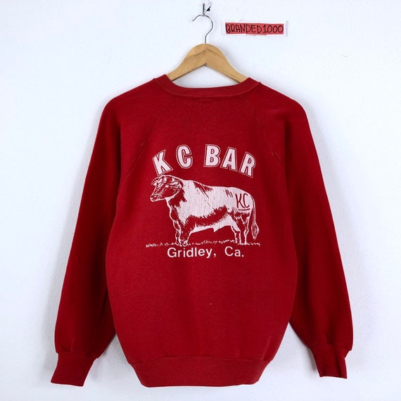 Rare!!! Vintage 80s KC Bar gridley CA Sweatshirt R