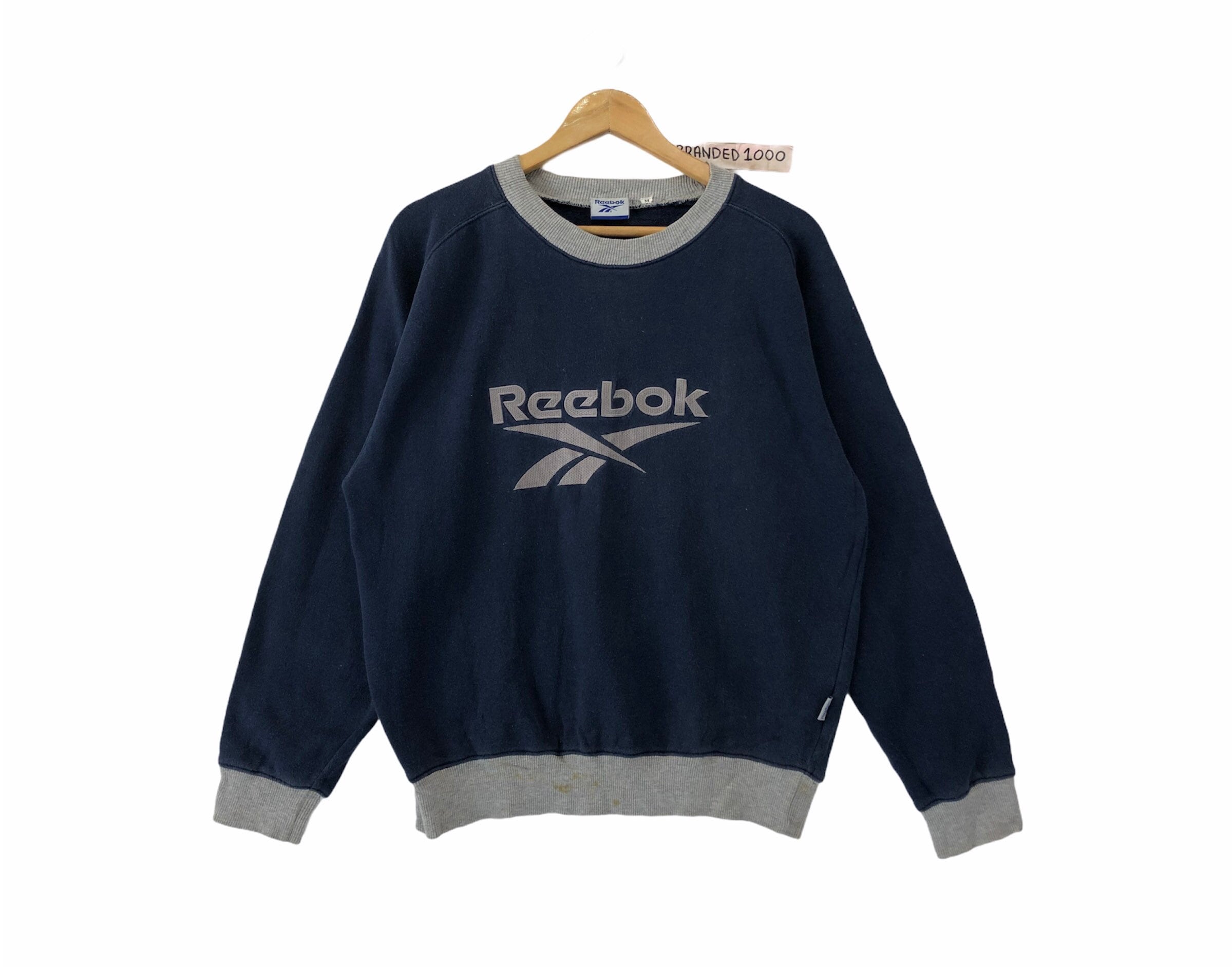 udvikling Dum loyalitet Rare Vintage Reebok Sweatshirt Big Logo Embroidery Spellout - Etsy Sweden