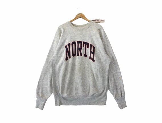 Rare!!! Vintage North Sweatshirt Big Spellout pul