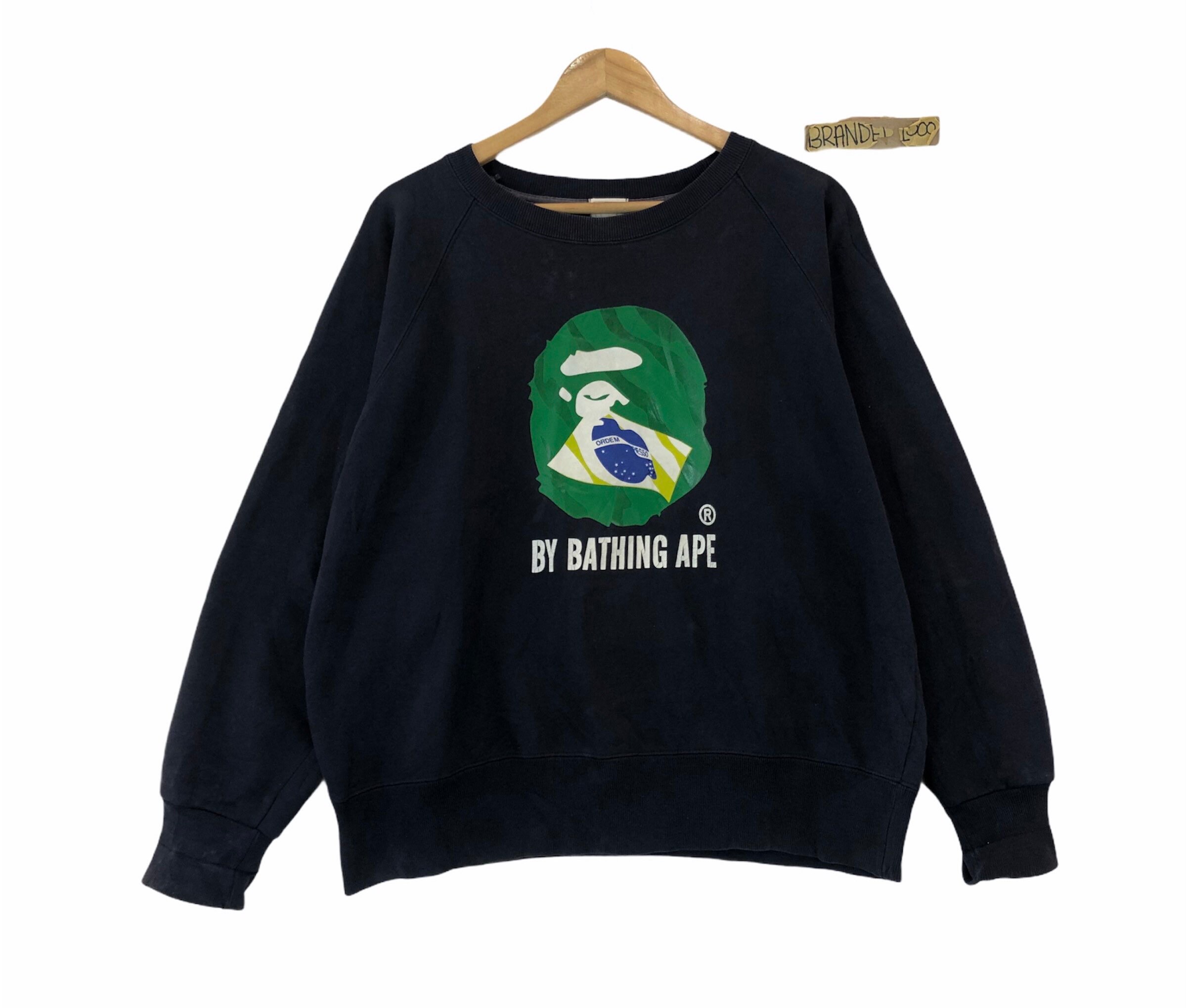Kleding Gender-neutrale kleding volwassenen Hoodies & Sweatshirts Sweatshirts Baby Milo Store door A Bathing Ape Crewneck Brown Size M 