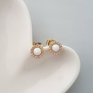 Tiny Opal Stud Earrings,Opal Stud Earrings,Opal Studs,Opal Earrings,Opal Tiny Studs,Tiny Circle Opal Studs,Minimalist Stud,Tiny Stud Earring