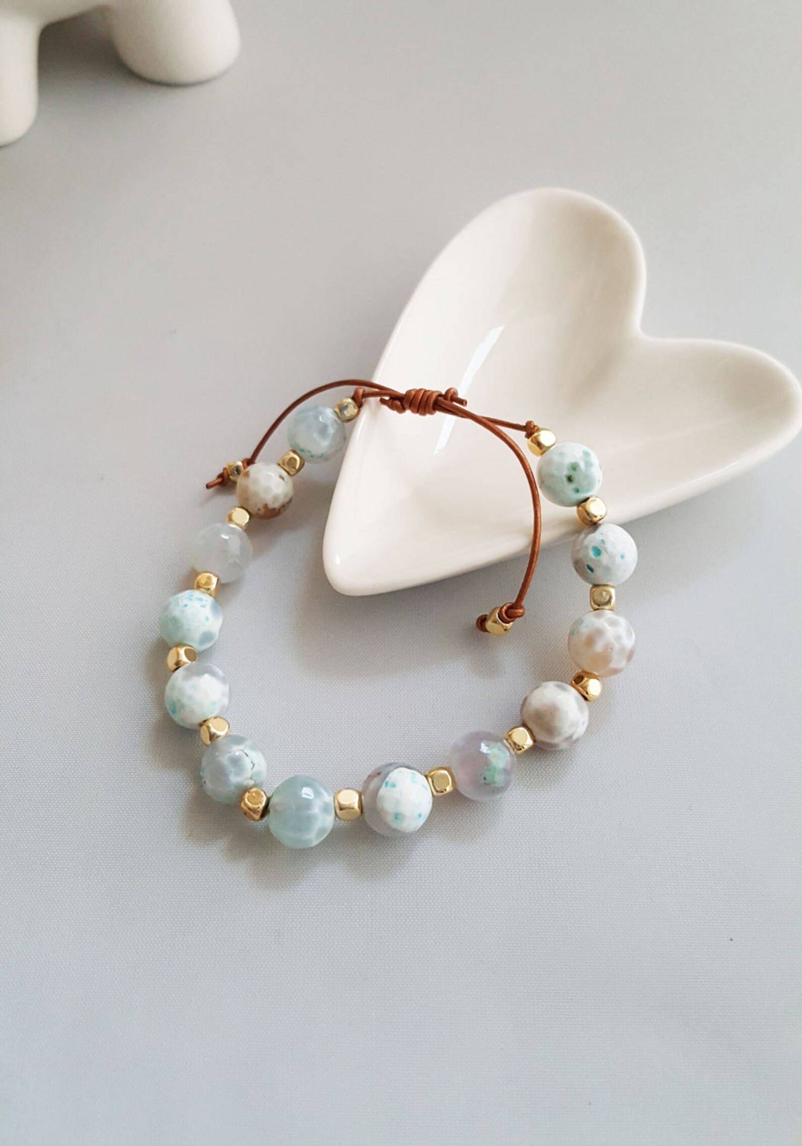 Marble Bead Bracelet,marble Bracelet,stone Bead Bracelet,jade Bead