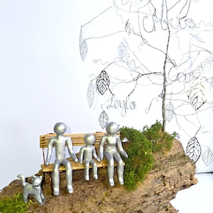 10 Year Anniversary Gift Tin Aluminum 10th Personalized Family Tree Wedding women men wife husband ten her his 60th birthday sculpture