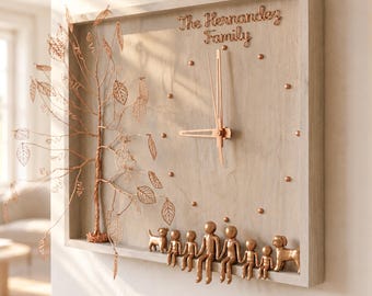 Regalo de 80 cumpleaños para mujeres u hombres, reloj de árbol genealógico personalizado, regalos personalizados para mamá o papá, recuerdo de 70, 85 y 90 cumpleaños.