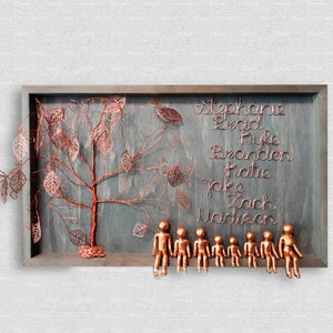 Copper 7th 22nd anniversary gift 7 22 year wife husband personalized wedding custom sculpture family tree women men her parents thank you