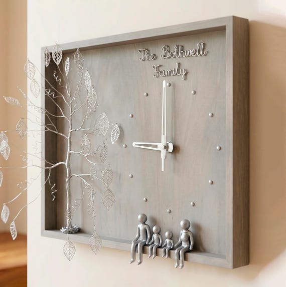 Personalized Clock 10th anniversary gift him her 11th 20th 25th anniversary 10 year wedding wife husband tin steel 25 year anniversary