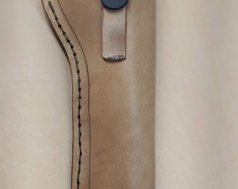 Handmade Leather Revolver Holster: Medium/Large Frame, Light Brown