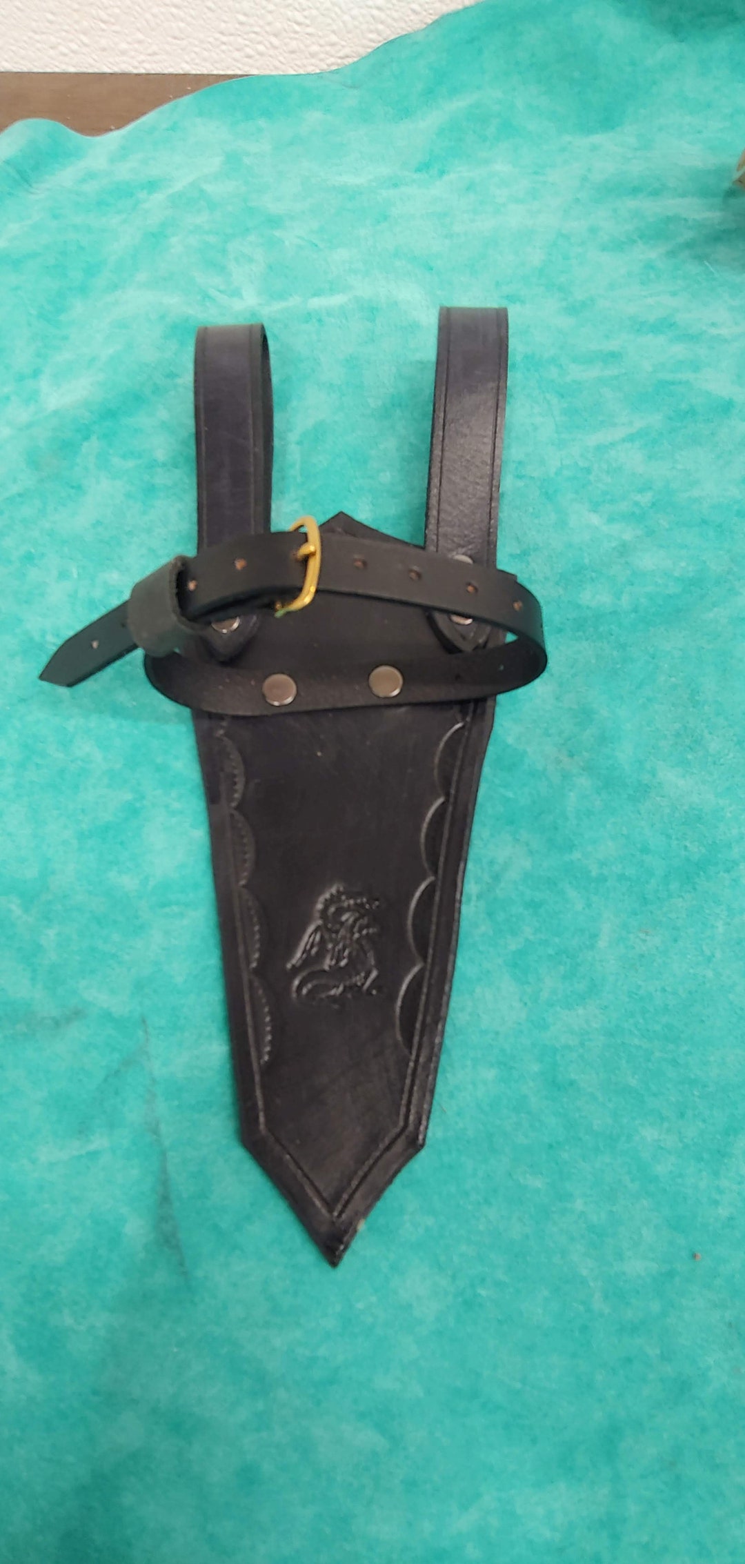 Genuine Leather Adjustable Drinking Horn Frog With Dragon Etsy