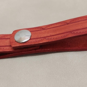 Genuine leather hand made embossed key fob