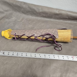 Genuine  leather parasol holder in embossed goat leather