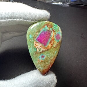 Gorgeous Top Grade Quality 100% Natural Ruby Fuchsite Pear Shape Cabochon Loose Gemstone For Making Jewelry 55 Ct. 42x28x5 mm