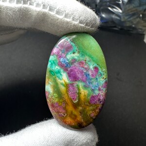 Gorgeous Top Grade Quality 100% Natural Ruby Fuchsite Pear Shape Cabochon Loose Gemstone For Making Jewelry 55 Ct. 41x25x5 mm