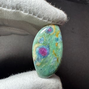 Gorgeous Top Grade Quality 100% Natural Ruby Fuchsite Pear Shape Cabochon Loose Gemstone For Making Jewelry 30 Ct. 30x18x5 mm