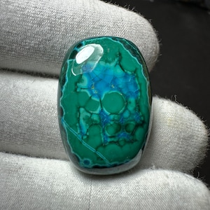 AAA+ Natural Chrysocolla Malachite Cabochon, Azurite Malachite Gemstone Malachite Chrysocolla Loose Gemstone Jewelry 50CTS {28x19x7}mm
