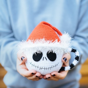 Christmas Crochet Pattern, Jack Skellington Mug, Crochet Pattern, Christmas Amigurumi