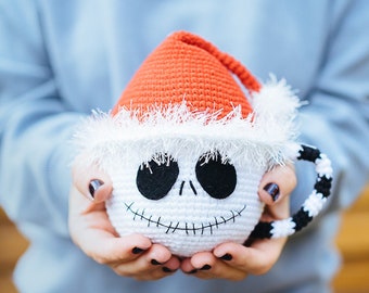 Christmas Crochet Pattern, Jack Skellington Mug, Crochet Pattern, Christmas Amigurumi