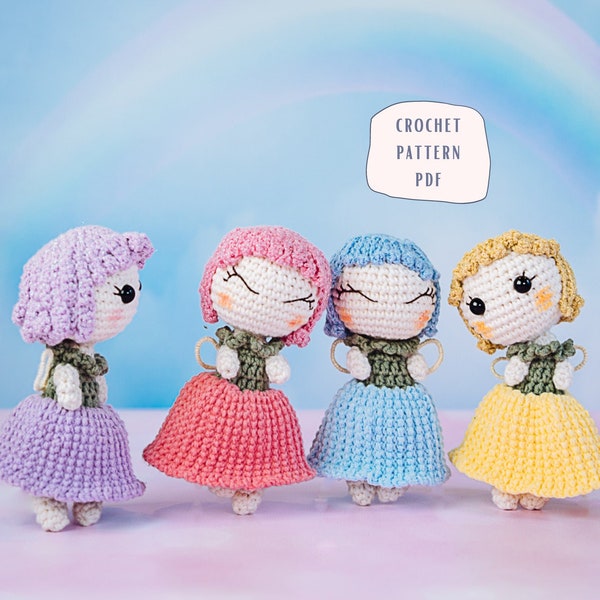 Tulip Fairy Doll, Crochet Fairy Doll, Fairy Doll Crochet Pattern, Amigurumi Doll Pattern, Amigurumi Fairy, Crochet Doll Pattern