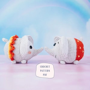 Amigurumi Elephant Crochet Pattern, Crochet Elephant Pattern, Amigurumi Elephants