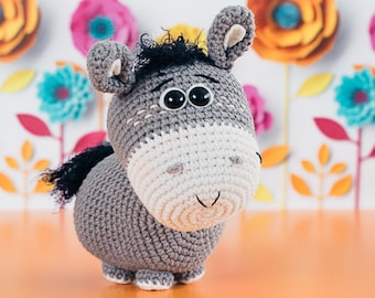 Crochet Donkey, Amigurumi Pattern, Donkey Crochet Pattern, Amigurumi Donkey