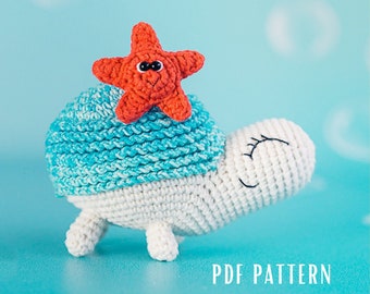 Amigurumi Turtle Pattern, Crochet Turtle, Starfish Pattern, Amigurumi Starfish Pattern, Crochet Pattern, Amigurumi Pattern